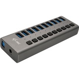 i-tec U3CHARGEHUB10 oplader til mobil enhed Grå Indendørs, USB hub Sort, Indendørs, Vekselstrøm, Grå