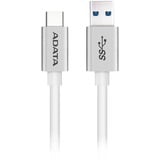 ADATA USB-C - USB 3.0, 1m USB-kabel USB 3.2 Gen 1 (3.1 Gen 1) USB C USB A 5 Gbit/sek. Hvid Hvid/Sølv, 1m, 1 m, USB C, USB A, USB 3.2 Gen 1 (3.1 Gen 1), Hanstik/Hanstik, Hvid