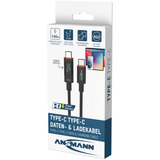 Ansmann USB 2.0 Kabel, USB-C Stecker > USB-C Stecker antracit