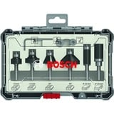 Bosch 2607017468 Bit sæt 6 stk, Fræser Bit sæt, 6 mm, 6 stk, 51, 55, 54, 56, 65, 65 mm, 10, 13, 13, 16, 25, 25 mm, 19, 25, 25, 35, 13, 16 mm