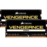 Corsair Vengeance CMSX32GX4M2A3200C22 hukommelsesmodul 32 GB 2 x 16 GB DDR4 3200 Mhz Sort, 32 GB, 2 x 16 GB, DDR4, 3200 Mhz, 260-pin SO-DIMM