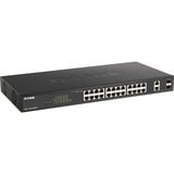 D-Link DGS-1100-26MPV2/E netværksswitch Administreret L2 Gigabit Ethernet (10/100/1000) Strøm over Ethernet (PoE) Sort Administreret, L2, Gigabit Ethernet (10/100/1000), Fuld duplex, Strøm over Ethernet (PoE), Stativ-montering