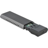 DeLOCK 42638 drevkabinet SSD kabinet Sort, Grå M.2, Drev kabinet Sort, SSD kabinet, M.2, PCI Express, 10 Gbit/sek., USB-tilslutning, Sort, Grå