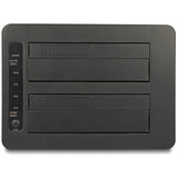 DeLOCK Dobbelt dockingstation til 2 x SATA HDD / SSD, Docking station Sort