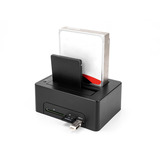 DeLOCK Dobbelt dockingstation til 2 x SATA HDD / SSD, Docking station Sort