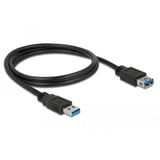 DeLOCK USB 3.2 Gen 1 forlængerledning, USB-A stik > USB-A hunstik Sort
