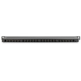 Digitus CAT 6A, klasse E høj tæthed patchpanel, 24 porte, Patch Panel Sort