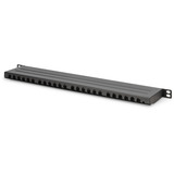 Digitus CAT 6A, klasse E høj tæthed patchpanel, 24 porte, Patch Panel Sort