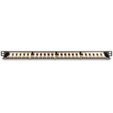 Digitus CAT 6A, klasse E høj tæthed patchpanel, 24 porte, Patch Panel Sort