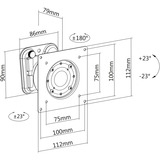 Digitus DA-90307 monteringssæt, Wall Mount Sort, 360°, Væg, 800 g, 80 mm, 125 mm, 120 mm