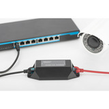 Digitus Gigabit Ethernet PoE+ repeater, 802.3at 22 W, PoE-repeater Sort