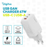 Digitus USB GaN Oplader 67W, 2x USB-C, 1x USB-A 