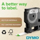 Dymo Rhino industrielle fleksible nylonetiketter | 19 mm x 3,5 m | Sort tryk på gul | Selvklæbende | til Rhino- og LabelManager-etiketmaskiner, Tape 5 m | Sort tryk på gul | Selvklæbende | til Rhino- og LabelManager-etiketmaskiner, Sort på gul, Flerfarvet, Nylon, -10 - 80 °C, UL 969, DYMO