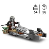 LEGO Star Wars Mandalorianeren og Grogu på deres Speeder Bike, Bygge legetøj 