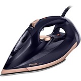 Philips Azur Dampstrygejern, 55 g/min, konstant damp Sort/Rosé guld, 55 g/min, konstant damp, Dampstrygejern, SteamGlide Elite-strygesål, 3 m, 250 g/min, Sort, Guld, 55 g/min