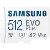 Samsung MB-MC512S 512 GB MicroSDXC UHS-I, Hukommelseskort Hvid, 512 GB, MicroSDXC, UHS-I, 160 MB/s, Class 3 (U3), V30