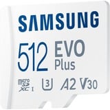Samsung MB-MC512S 512 GB MicroSDXC UHS-I, Hukommelseskort Hvid, 512 GB, MicroSDXC, UHS-I, 160 MB/s, Class 3 (U3), V30