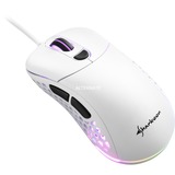 Sharkoon Light² 200 mus Ambidextrous USB Type-A Optisk 16000 dpi, Gaming mus Hvid, Ambidextrous, Optisk, USB Type-A, 16000 dpi, Hvid