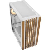 Sharkoon Rebel C70G RGB, Towerkabinet Hvid/træ