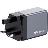 Verbatim GNC-65 Universel Sort, Grå Vekselstrøm Hurtig opladning Indendørs, Oplader grå, Indendørs, Vekselstrøm, 20 V, Sort, Grå
