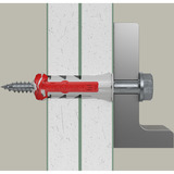 fischer Rawlplug DuoPower ETA 8x40 FPF II, Dyvel Lys grå/Rød