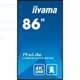 iiyama LH8664UHS-B2AG skilte display Digital fladpaneldisplay 2,17 m (85.6") Wi-Fi 500 cd/m² 4K Ultra HD Sort Indbygget processer Android 11 24/7, Offentlig visning Sort (mat), Digital fladpaneldisplay, 2,17 m (85.6"), 3840 x 2160 pixel, Wi-Fi, 24/7