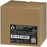 ARCTIC P12 PWM PST A-RGB 0dB Computerkabinet Ventilator 12 cm Sort, Hvid 3 stk, Sag fan Sort/gennemsigtig, Ventilator, 12 cm, 2000 rpm, 48,8 kubikfod/min., 82,91 m³/t, Sort, Hvid