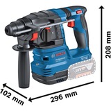 Bosch GBH 18V-22 PROFESSIONAL SDS-plus, Borehammer Blå/Sort, SDS-plus, 2,2 cm, 1050 rpm, 1,9 J, 4675 bpm or slag i minuttet, 4 - 12 mm