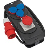 Brennenstuhl 1151600010 strømforsyningsenhed (PDU) 4 AC stikkontakt(er) Sort, Blå, Rød, Fordeler Sort, Basis, Plast, Sort, Blå, Rød, 4 AC stikkontakt(er), 2 m, 400 V