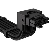 Corsair Type 4 > 90° 12V 2x6 GPU strømkabel (stil B) Sort