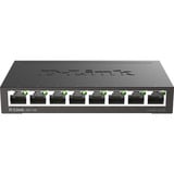 DGS-108 Ikke administreret L2 Gigabit Ethernet (10/100/1000) Sort, Switch