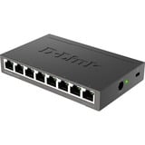 D-Link DGS-108 Ikke administreret L2 Gigabit Ethernet (10/100/1000) Sort, Switch Sort, Ikke administreret, L2, Gigabit Ethernet (10/100/1000), Fuld duplex