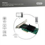 Digitus 4-port Gigabit Ethernet, Netværkskort 