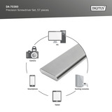 Digitus Finmekaniker skruetrækker sæt, Bit sæt grå