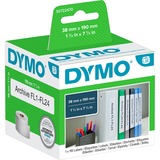 Dymo LW - Små etiketter til brevordnere - 38 x 190 mm - S0722470 Hvid, Hvid, Selvklæbende printeretiket, Papir, Permanent, Rektandel, LabelWriter