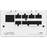 FSP VITA GM 850W enhed til strømforsyning 20+4 pin ATX ATX Hvid, PC strømforsyning Hvid, 850 W, 100 - 240 V, 50/60 Hz, 11-5.5 A, Aktiv, 100 W