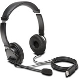 Kensington HI-FI USB HEADPHONE WITH MICR, Headset Sort, Ledningsført, Opkald/musik, 163 g, Headset, Sort