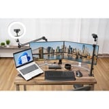 Kensington Skrivebordsmonteret C-klemme til A1000-teleskop til mikrofoner, webcams og belysningssystemer, Mount Sort, webcams og belysningssystemer, Desktop mikrofonstativ, Skrivebordsmonteret base, Sort, MIL-STD-810H Method 504.3 Contamination by Fluids, 695 g, 51 mm