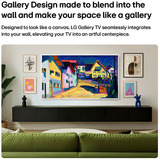 LG 65LX7B6LA.AEEQ (Gallery TV), QNED TV Sølv/Sort, 165,1 cm (65"), 3840 x 2160 pixel, QNED MiniLED, Smart TV, Wi-Fi, Sort