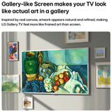 LG 65LX7B6LA.AEEQ (Gallery TV), QNED TV Sølv/Sort, 165,1 cm (65"), 3840 x 2160 pixel, QNED MiniLED, Smart TV, Wi-Fi, Sort