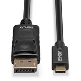Lindy 43307 videokabel adapter 10 m USB Type-C DisplayPort Sort Sort, 10 m, USB Type-C, DisplayPort, Hanstik, Hanstik, Lige