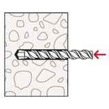 fischer Dyvler SX Plus 12x60 i spand, Dyvel Lys grå