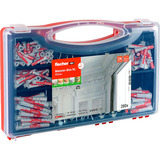 fischer Meister-Box XL gammel bygning + skruer, Dyvel Lys grå/Rød