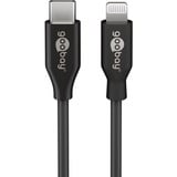 goobay Apple Lightning / USB-C PD opladningssæt nano 20 watt, Oplader Sort