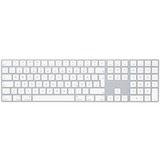 Apple MQ052D/A tastatur Bluetooth QWERTZ Tysk Hvid Sølv/Hvid, DE-layout, Gummi dome, Fuld størrelse (100 %), Trådløs, Bluetooth, QWERTZ, Hvid