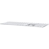 Apple MQ052LB/A tastatur Bluetooth QWERTY US engelsk Hvid Sølv/Hvid, Amerikansk layout, Gummi dome, Fuld størrelse (100 %), Trådløs, Bluetooth, QWERTY, Hvid