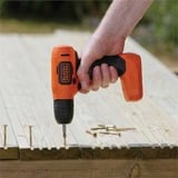 BLACK+DECKER BDCD8 Nøglefri Sort, Orange, Bore-/ skruemaskine Orange/Sort, Pistolgreb boremaskine, Nøglefri, 1 cm, 2 cm, 1 mm, 400 rpm