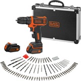 BLACK+DECKER BDCDD12BAFC bor Sort, Orange, Bore-/ skruemaskine Sort/Orange, Pistolgreb boremaskine, 1 cm, 2,5 cm, 1 cm, 550 rpm, 22500 bpm or slag i minuttet