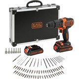 BLACK+DECKER BDCHD18BAFC trådløs kombi-boremaskine, Slagborer skruemaskine Sort/Orange