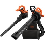 BLACK+DECKER BEBLV290 løvblæser 2900 W 390 km/t, Løvblæsere VAC/suger Sort/Orange, Håndholdt blæser, Vekselstrøm, 2900 W, 390 km/t, 55 L, 16:1